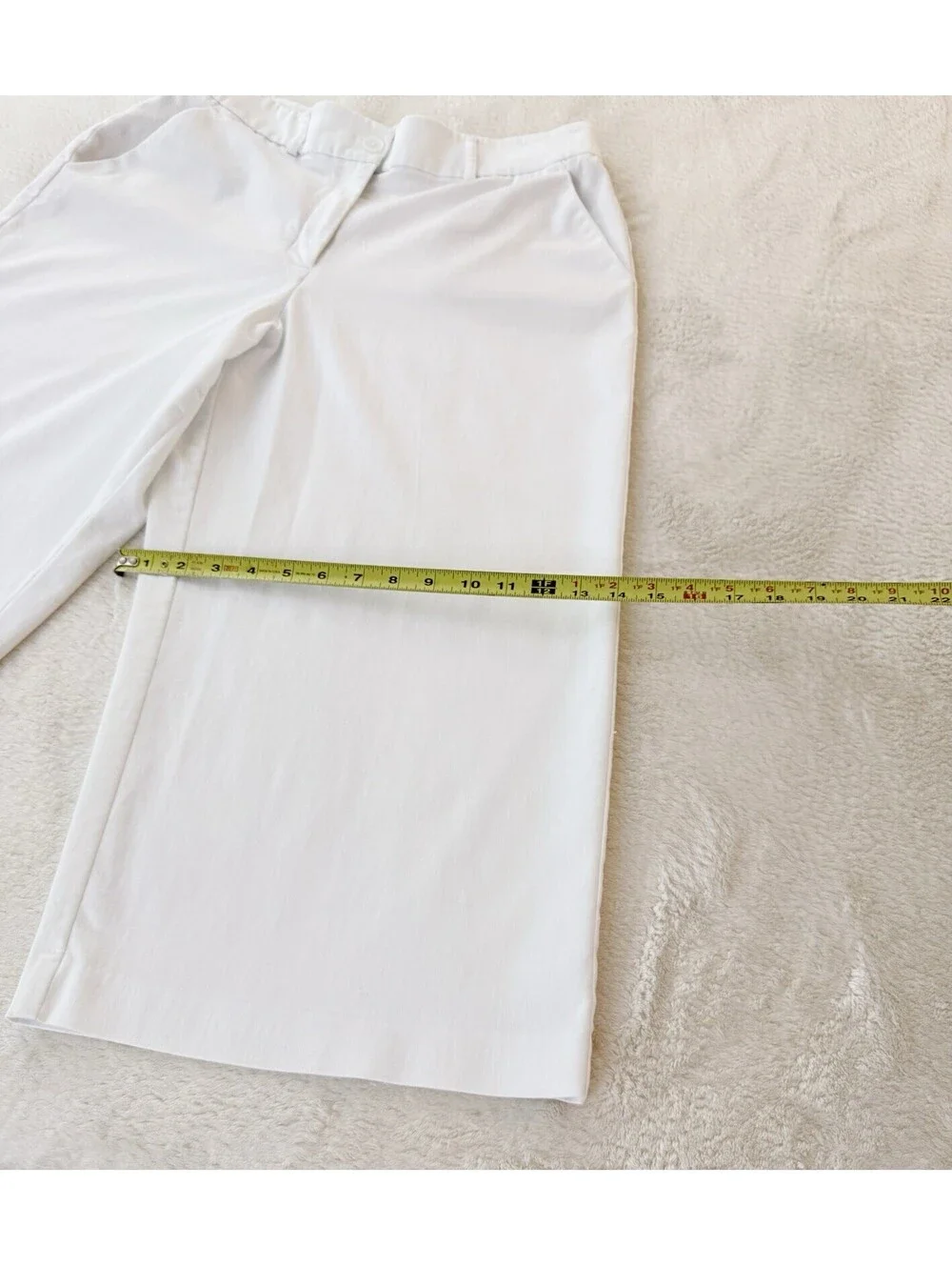 Simply Vera Vera Wang White Wide Leg Cropped Culottes Womens Size 16